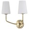 Nuvo Cordello 2-Light Sconce Vintage Brass Etched White Opal Glass 60/7882 - alternate 1